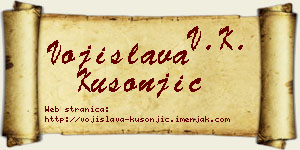 Vojislava Kusonjić vizit kartica